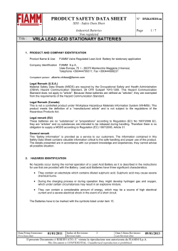 product safety data sheet