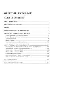 2006-2007 Catalog - Greenville College