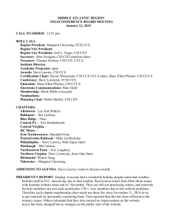 MAR Board Meeting Minutes - CSI Middle Atlantic Region