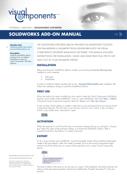 SolidWorksAdd-on Manual