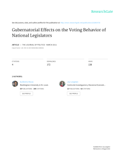 Gubernatorial Effects on the Voting Behavior of National Legislators