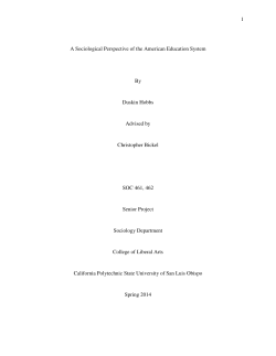 A Sociological Perspective of the American Education System