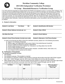 Meridian Community College 2015-2016 Independent Verification