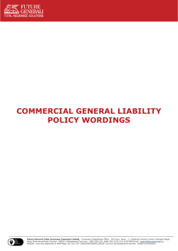 commercial general liability policy wordings