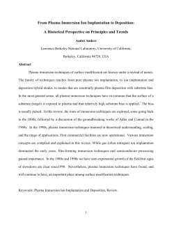 From Plasma Immersion Ion Implantation to Deposition