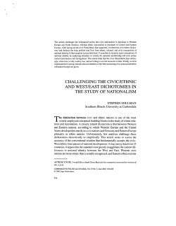 challenging the civic/ethnic and west/east dichotomies
