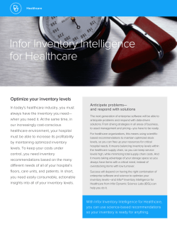 Brochure: Infor Inventory Intelligence for Healthcare