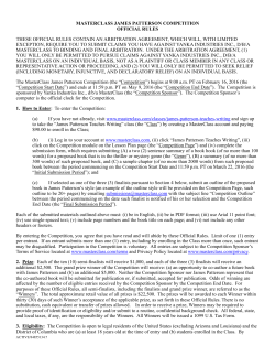 MasterClass James Patterson Official Rules