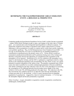 rethinking the paleoproterozoic great oxidation