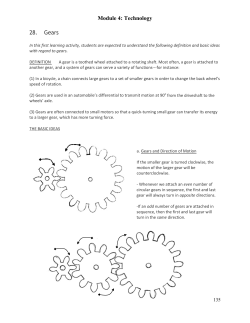 Module 4: Technology 28. Gears