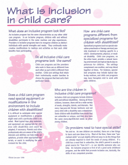 in child care`? - Rural Institute