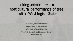 Linking abiotic stress to horticultural performance of tree - wsu