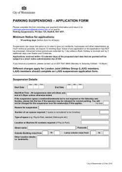 parking suspensions &ndash; application form