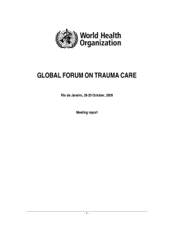 Global Forum on Trauma Care report pdf, 908kb