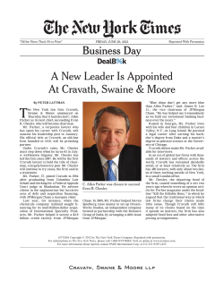 Please click here to read The New York Times article.