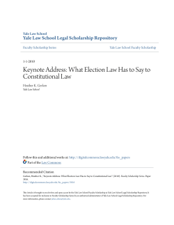 Keynote Address: What Election Law Has to Say to Constitutional Law
