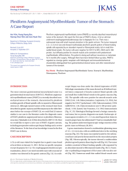 Plexiform Angiomyxoid Myofibroblastic Tumor of the Stomach: A
