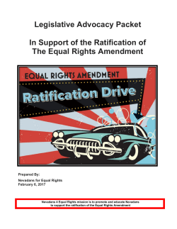 NV ERA Legislative Advocacy Packet by Helene de Boissiere