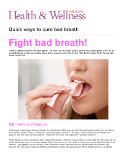 Fight bad breath! - Edgard El Chaar DDS MS