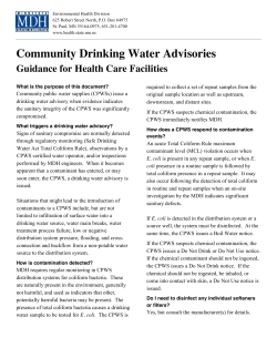 Guidance for Health Care Facilities