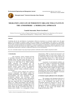 migration and fate of persistent organic pollutants in the