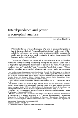 Interdependence and Power: A Conceptual