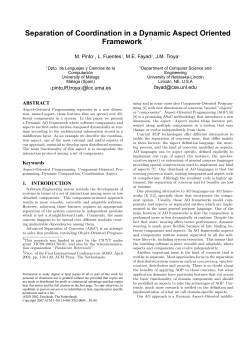 Separation of Coordination in a Dynamic Aspect Oriented