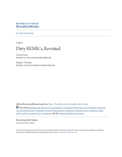 Dirty REMICs, Revisited - BrooklynWorks