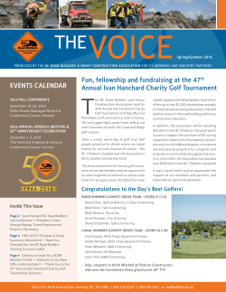 EVENTS CALENDAR - BC Road Builders