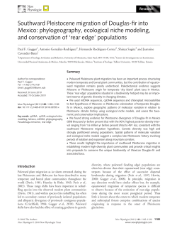 Southward Pleistocene migration of Douglasfir into Mexico