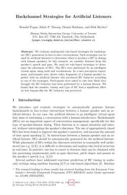 Backchannel Strategies for Artificial Listeners