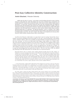 Post-Gay Collective Identity Construction