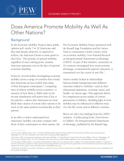 Does America Promote Mobility As Well As Other Nations?