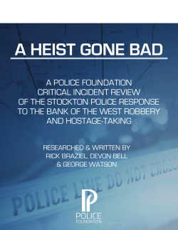 a heist gone bad - Police Foundation