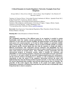 Critical Dynamics in Genetic Regulatory Networks