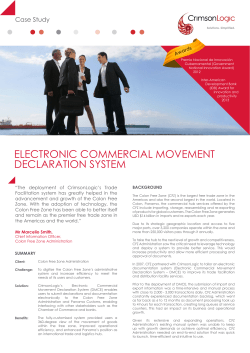 electronic commercial movement declaration system