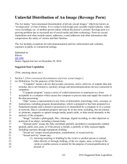 Unlawful Distribution of An Image (Revenge Porn)