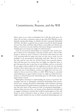 Commitments, Reasons, and the Will