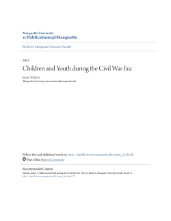 Children and Youth during the Civil War Era - e