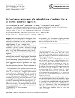 Carbon balance assessment of a natural steppe of