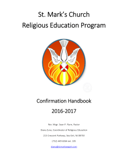 St. Mark`s Confirmation handbook