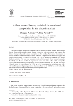 Airbus versus Boeing revisited: international competition in the