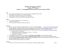 SD148 CCSS Summer Portfolio: Science 6