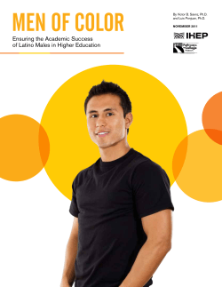 Ensuring the Academic Success of Latino Males in Higher