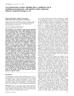 Aryl hydrocarbon receptor signaling plays a