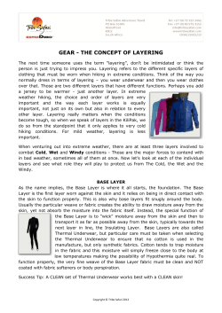 gear - the concept of layering