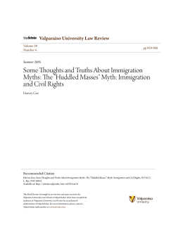 "Huddled Masses" Myth - ValpoScholar