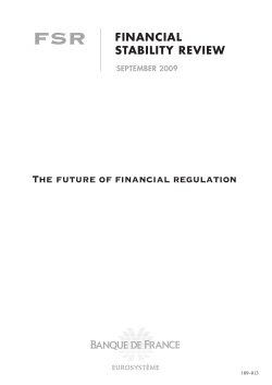 The future of financial regulation - Publications
