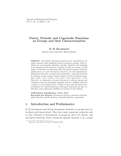 Parter, Periodic and Coperiodic Functions on Groups and their