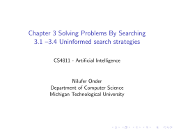 Chapter 3 Solving Problems By Searching 3.1 &ndash;3.4 Uninformed